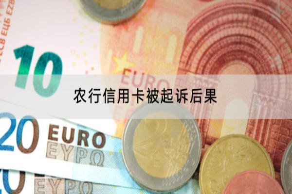农行信用卡被起诉后果