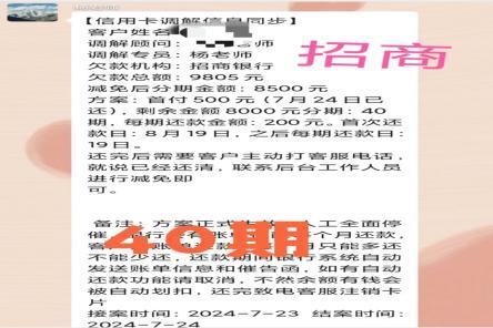 招商信用卡停息分期40期还款，成功案例分享