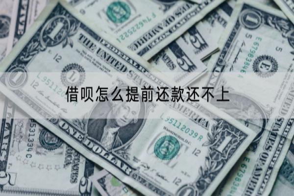 借呗怎么提前还款还不上