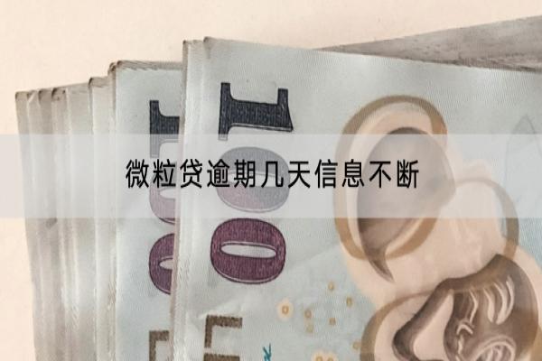 微粒贷逾期几天信息不断