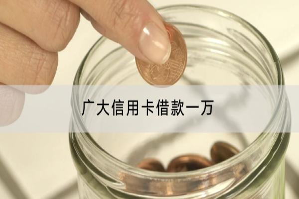 广大信用卡借款一万
