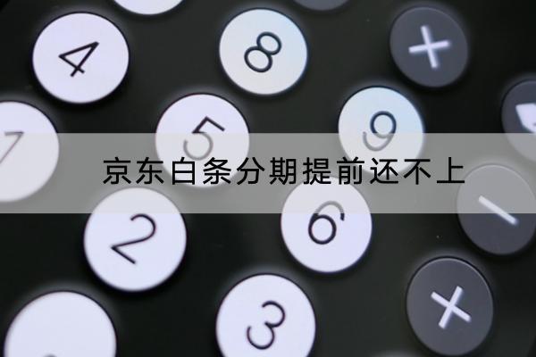 京东白条分期提前还不上