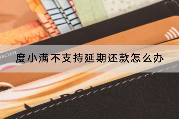 度小满不支持延期还款怎么办？还不上钱有什么影响？