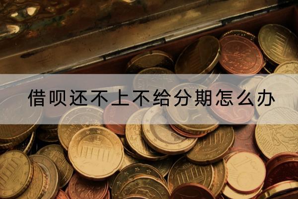 借呗还不上不给分期怎么办？还不上会影响信用吗？