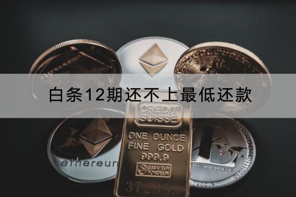 白条12期还不上最低还款怎么办？还不上怎样分期？