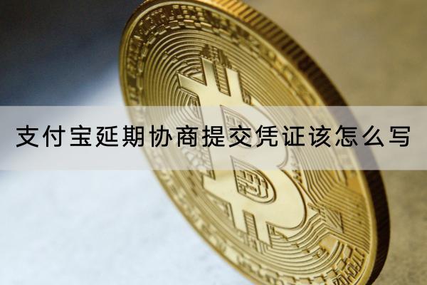 支付宝延期协商提交凭证该怎么写
