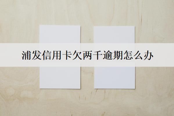 浦发信用卡欠两千逾期