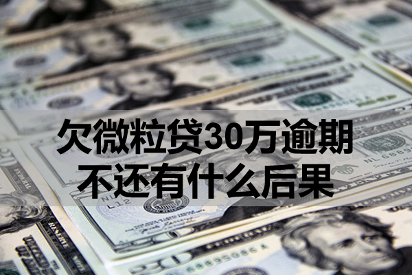 欠微粒贷30万逾期不还有什么后果？该怎么应对？