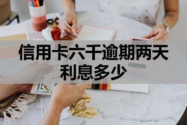 信用卡六千逾期两天利息多少？怎么办？