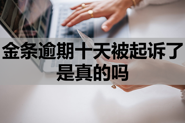 金条逾期十天被起诉了