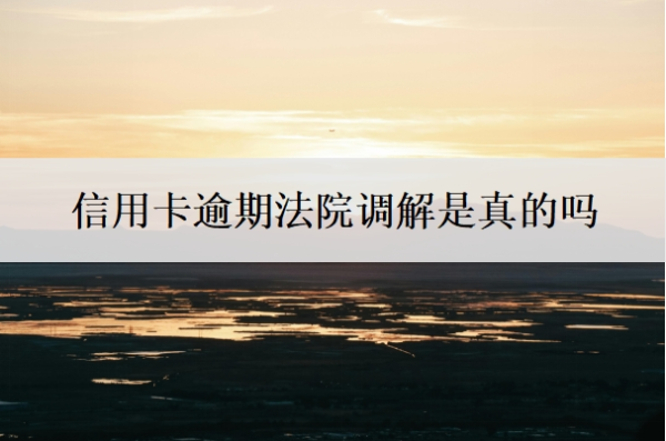 信用卡逾期法院调解是真的吗？法院调解信用卡一般怎么调解？